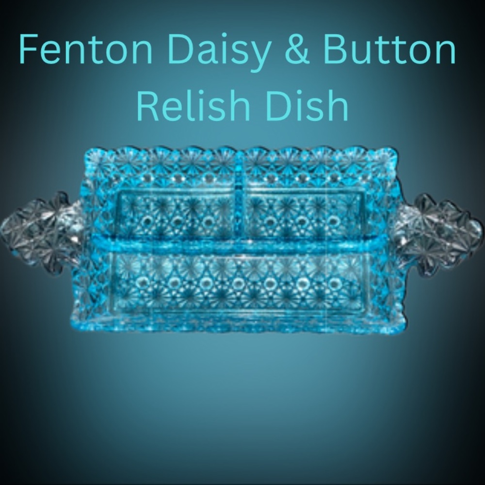 Fenton Daisy & Button Relish Dish